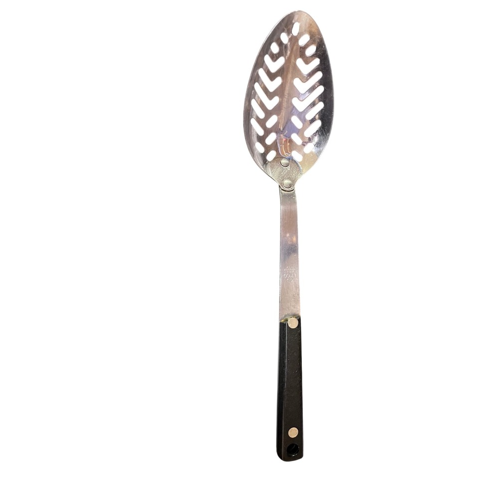 ECKO‎ Vanadium Slotted Spoon Server Stainless Steel Black Handle Kitchen Utensil